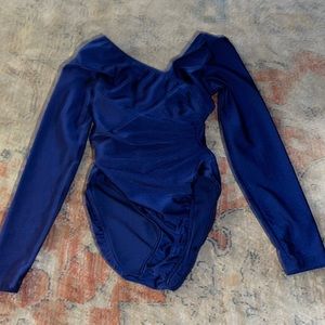 blue longsleeve baltog leotard
